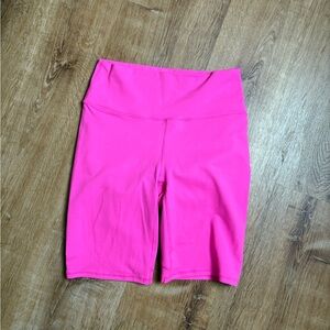 Fabletics Pink Bike Shorts Moisture-Wicking Stretchy Athletic